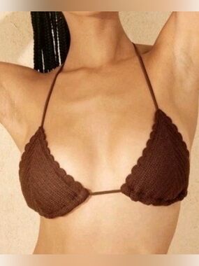 Wild Fable Women’s Brown Crochet Knit
String Swim Bikini top Size M